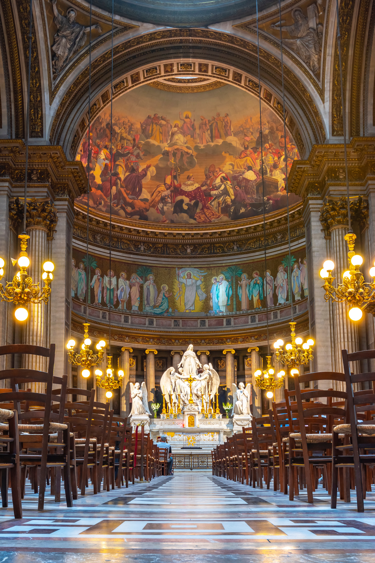 Madeleine Church (La Madeleine) interior, Paris, France